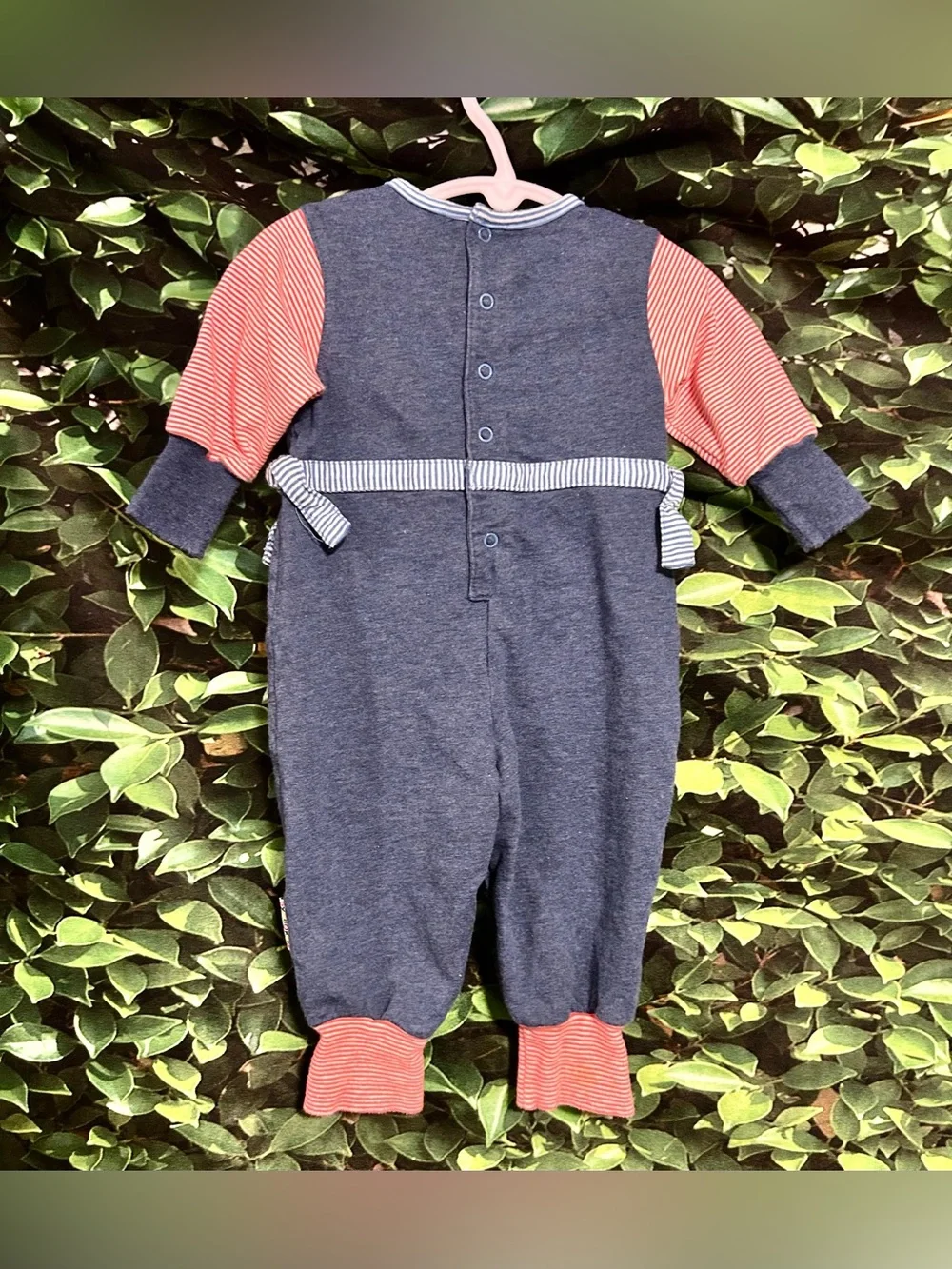 Vintage Y2K Gymboree Romper with Hat Sailboats Blue Red White Newborn Girl
